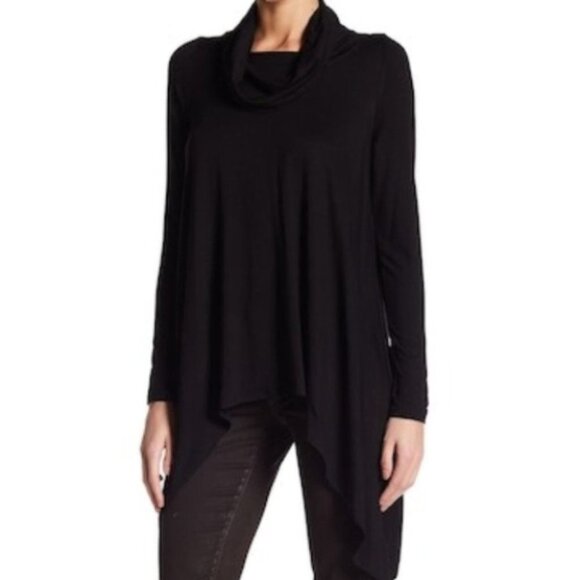 Black Tunic Top MADE IN USA - Picture 2 of 4